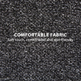 CANMOV Manual Recliner Chair with Massage and Heat, Overstuffed Recliner Chair with Cup Holders & Side Pockets, Comfy Soft Fabric Reclining Sofa for Living Room, Bedroom, Dark Grey