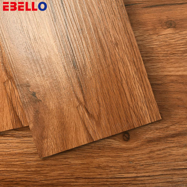 EBELLO Stripped and pasted floor tiles vinyl flooring Wood exterior, DIY flooring for kitchens, dining rooms, bedrooms, basements and bathrooms