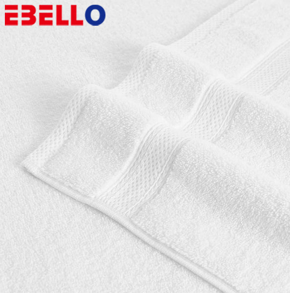 EBELLO Textile towel, quick drying high absorbent, white, suitable for home, hotel, salon, swimming pool and gym