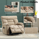 CANMOV Dual Motor Power Lift Recliner Chair for Elderly, 27" Extra-Wide Seat 450 lbs Weight Capacity Infinite Position Adjustment, with Heated Massage, Cup Holders and USB Port, Camel Fabric