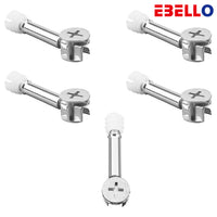EBELLO Metal furniture connection fittings threaded rod connector half-moon nut assembly