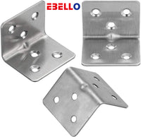 EBELLO Stainless steel 6-hole 90 degree L-shaped Angle bracket Heavy duty Angle bracket, metal reinforcement material for construction