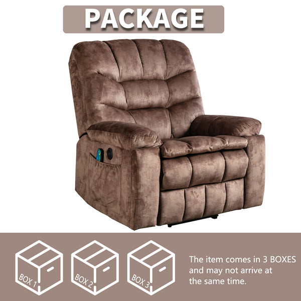 CANMOV Large Power Lift Recliner Chairs with Massage and Heat for Elde ...