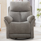 ANJ Swivel Rocker Fabric Recliner Chair - Reclining Chair Manual, Single Modern Sofa Home Theater Seating for Living Room（2 colors optional）