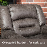 ANJ Electric Recliner Chair W/Breathable Bonded Leather, Classic Single Sofa Home Theater Recliner Seating W/USB Port Smoky Gray