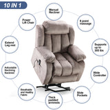 ANJ Power Massage Lift Recliner Chair with Heat & Vibration for Elderly, Heavy Duty and Safety Motion Reclining Mechanism - Antiskid Fabric Sofa Contempoary Overstuffed Design