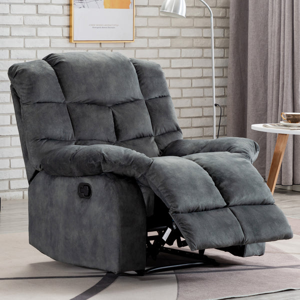 ANJ Recliner Chair Overstuffed, Manual Reclining Single Couch Wall Hug –  ANJ HOME